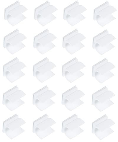 STOBOK Pen Holder Clip, White Self- Adhesive Pen Holder Clip Pen Clamps for Whiteboard Desk Computer Car Bulletin Board Clipboards, 100pcs