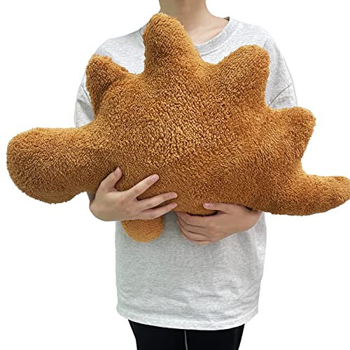 Isaacalyx Dino Nugget-Kissen, 61 cm, groß, weiches Dinosaurier-Nuggets-Kissen für Geburtstagsgeschenke, Dinosaurier-Themenparty-Dekorationen (Stegosaurus, groß)