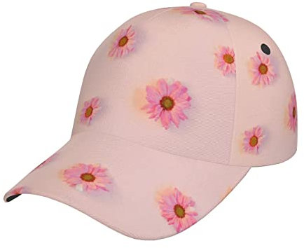Ahdyr Chrysanthèmes Roses sur Fond Rose poudré Hommes Femmes Golf Chapeaux Casquette de Baseball été extérieur Tendance décontracté Mode Casquettes de Golf