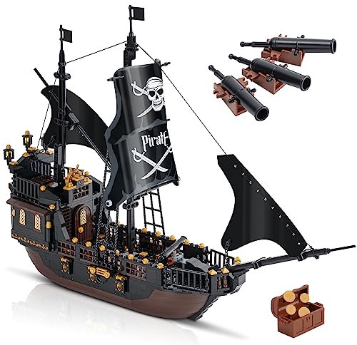 URGEAR Creator Jeu de Construction de Bateau Pirate - Ensemble de Blocs de Construction, Jouet Cadeau de Navire Viking pour garçons et Filles de 8+ (621 pcs)