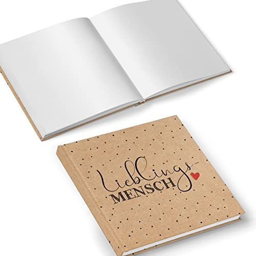 Logbuch-Verlag Lieblingsmensch leeres Buch zum Selberschreiben Liebesgeschichte Liebe Geschenk Valentinstag 15 x 15 cm