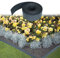JOIEYOU Rasenkante Kunststoff Beeteinfassung Mähkante Rolle aus Plastik Flexible Wurzelsperre Biegbar in jede Form 20m Beetumrandung 12cm Höhe Lawn Edging für Garten Hof (Anthrazit)