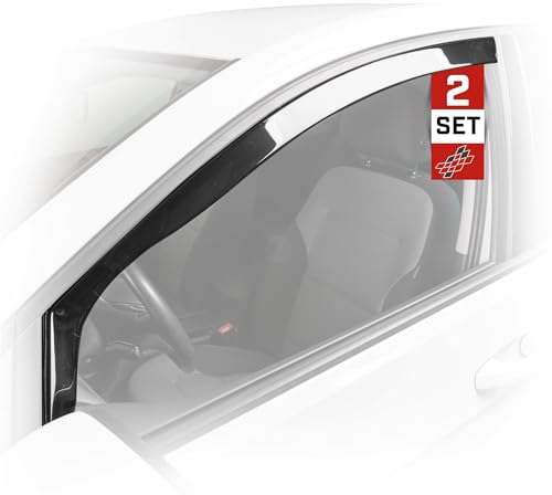 WALSER Premium Auto Windabweiser für BMW 5 01/2009-10/2016, Passform Regenabweiser Set für Fahrer- und Beifahrerseite, Auto Windabweiser 2 STK.