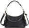 FORRICA Umhängetasche Damen Klein Crossbody Handtasche mit 2 Abnehmbar Schultergurt Elegant Frauen Schultertasche PU Leder für Shopper Reisen Arbeit Schwarz