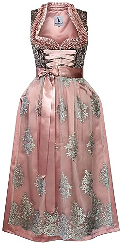 Alpenmärchen Langes Dirndl aus Exklusiver Kollektion inkl. Spitzenschürze - ALM982