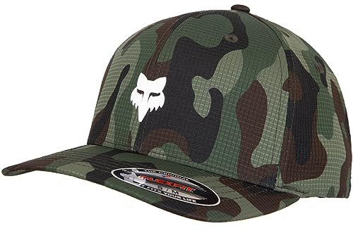 Fox Head Camo Tech Flexfit Cap (S/M, Green)