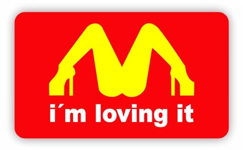 WildeBabsKLBT I'm Loving It F3585 Autoaufkleber Sticker Aufkleber 12 cm | Selbstklebende Folie; wetterfest, UV- und waschanlagenbeständig