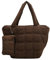 Avilego Puffer Tragetasche für Frauen Gesteppte Hobo-Tasche mit kleiner Tasche Tragetasche Puffer Handtasche Puffy Cloud Bag, dark coffee
