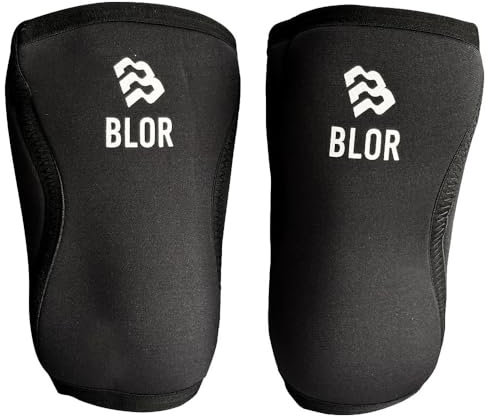 BLOR Ginocchiere Black 7mm Ideali Per Powerlifting In Neopreme Unisex A Compressione Per Allenemanti Intensi Ottimi Per Bodybuilding E Crosstraining (M)