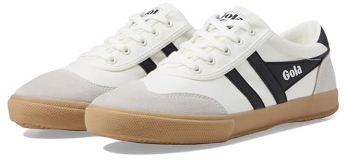 Gola Badminton für Herren, Off-White/Black/Gum, 9.5