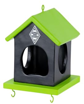 Borussia Mönchengladbach Vogelfutterhaus | Offizieller Fanartikel Fohlenshop | Fan-Futterhaus mit Vereinslogo