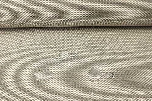 Möbelstoff Wasserfest Bezugsstoff Polsterstoff Sattlerstoff Strukturstoff Wasserabweisend Wasserdicht Stuhl Eckbank Sofa Couch schwerentflammbar (Dunkelbeige - Beige)