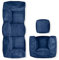 Lumaland Sitzsack-Lounge Modular Garnitur | 5-Teiliges Set | Indoor & Outdoor Sitz-Garnitur | Erweiterbar & Waschbare Sitzmöbel für Innenräume & Garten | Wasserfeste Chill-Out Lounge [Dunkelblau]