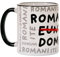 Elbenwald Kaffeetasse mit Romani Ite Domum Motiv Rundumdruck - 320 ml Fassungsvermögen 9 cm Höhe - Kaffeebecher für Monty Python Fans - Keramik - Weiß