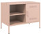 vidaXL Meuble TV Rose 68x39x50,5 cm Acier, Support TV, Buffet TV, Meuble multimédia, Banc TV, Armoire HiFi, Centre de Divertissement, Console TV