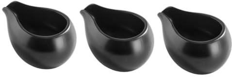 Alipis 3 Pz Forniture Per Bar Separatore Di Creme Piccola Brocca Di Latte Brocca Di Salsa Di Servizio Crema Nera Crema Di Soia Dosatore Di Salsa Lattiera Per Lattiera Tazza Ceramica Black