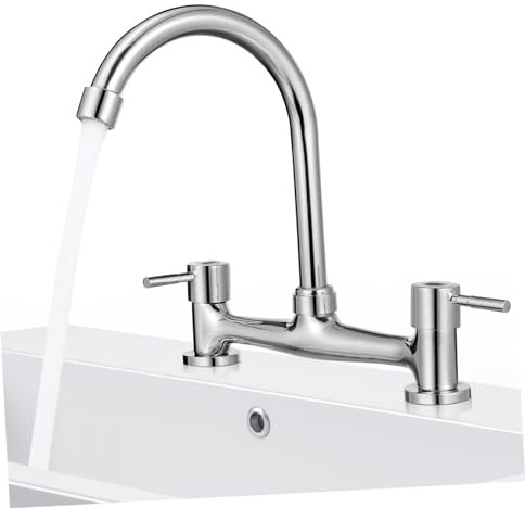 Angoily Robinet de cuisine pour camping-car, salle de bain, évier, filtre à eau, robinet en alliage de cuivre et , robinets mélangeurs à 2 trous