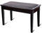 Generisch Klavierbank, 2-Personen-Klavierbank, Doppelklavierbank aus Massivholz, Klavierbank mit gepolstertem Kissen aus PU-Leder und Notenablage, Schwarz 75 x 35 x 49 cm