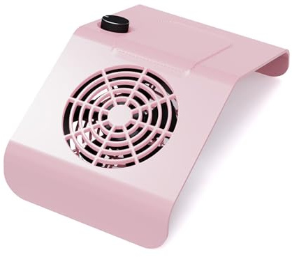 Nail Dust Collector Quiet Dust Collector Nails 40W with 2 Bags Included for Acrylic Nails Gel Polishing Salon Home (pink)