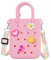 Oudizz Mini Borsa in Gomma, Borsa da Spiaggia Impermeabile in EVA per Bambine, Piccola con Foro in Silicone per Viaggi All'aperto, Simpatica in Gomma con 20 Charms & Tracolla Regolabile