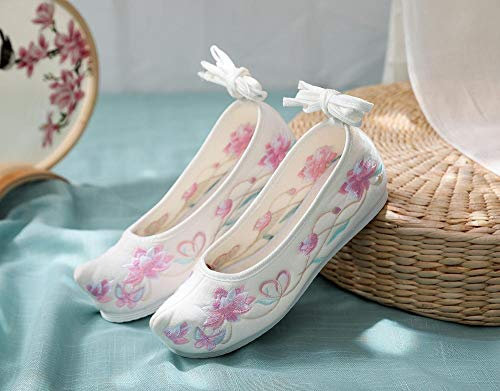 Windmilne Bestickte Schuhe, Flache Schuhe, 3 cm Innenhöhe, Schnürschuhe mit Stickerei (1 2 UK)