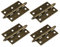 4Pcs Kitchen Cabinet Hinges, 2.5 Inch Sturdy Iron Practical Bronze Folding Butt Hinges for Furniture Cupboard Door