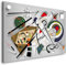 Kunstgestalten24 | Kandinsky Style Wandbild | Leinwand-bild mit Echtholz-Keilrahmen | Leinwand Gemälde Kunst Art | Hochwertige Kunstdrucke | XXL Bilder | 60x40cm mit 2cm Rahmentiefe