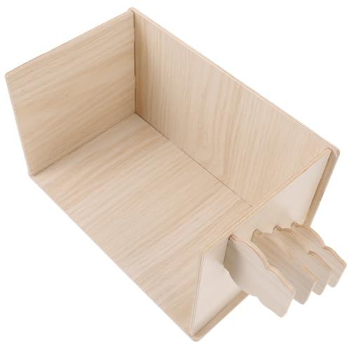 LOLIPPYY Casa de Madera para Hámster y Cobaya Refugio Pequeño y Estable con Escalera Escondite Multifuncional para Animales Pequeños Juguete y Nido Seguro