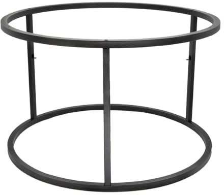 woplus Rundes Couchtisch Gestell aus Metall – Stabiles Tischgestell im Loft-Stil, Industrie-Design, Schwarz Matt Ø 70cm, Inkl. Montageset