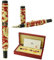Jinhao Fountain Pen Dragon Red Chinese Ancient Cloisonne Enamel Painting for Signature and Collection with Wooden Gift Box