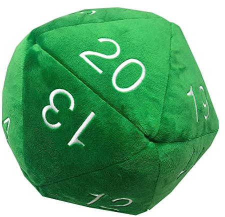 Ultra Pro E-15234 Jumbo D20 Würfel, Plüsch, Grün mit weißer Nummerierung