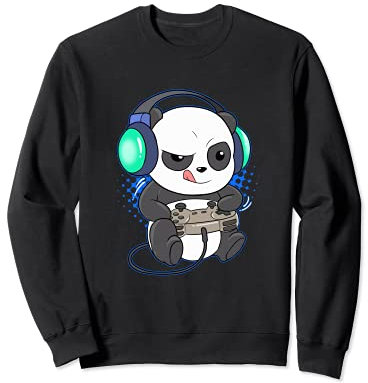 Niedlicher Gaming Panda Video Game Computer Videogame PC Sweatshirt