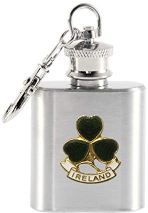 Ireland Shamrock 1oz Keyring Hip Flask
