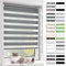 BelleMax Doppelrollo Klemmfix ohne Bohren & mit Bohren, 90x140cm(BxH), Dunkelgrau, Duo Rollo, Sonnenschutz lichtdurchlässig Blickdicht, Klemmrollo Fensterrollo, Rollos für Fenster und Tür