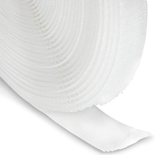 FrogJim 5m Hakenband zum Nähen und Basteln weiß 20mm breit - 5 m Rolle Klettband nur Haken 20 mm nicht klebend KRNWH5
