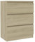 vidaXL Aparador Muebles de Cajones Almacenaje Buffet para Salón Comedor Dormitorio Casa Hogar Oficina de Madera Contrachapada Roble Sonoma 60x35x76 cm