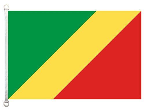 nothing Bandera de la República del Congo, 90 x 150 cm, 100% poliéster, pancartas, impresión digital.