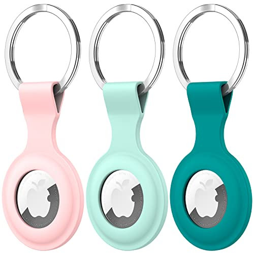 Diruite 3-Stück Keyring für Apple AirTag Schutzhülle Pendant,Locator Tracker Abdeckung Case Cover Locator Keychain für Apple AirTag Hülle Key Ring
