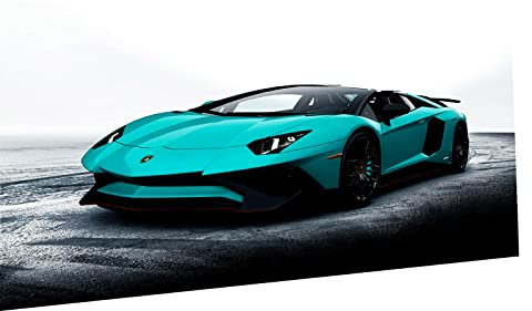 Magic Canvas Art - Bilder Autos PS Lamborghini Leinwandbild 1- teilig Hochwertiger Kunstdruck modern Wandbilder Wanddekoration Design Wand Bild, Größe: 120 x 80 cm