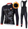 UGLY FROG Bici Invernale, Completo Ciclismo Uomo, Maglia Ciclismo Maniche Lunghe + Pantaloni Ciclismo Lunghi Sapolette Ciclismo Professionale per MTB Ciclista Bici da Corsa Città