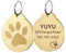 CAMAL 2 Stücke Hundemarke mit Gravur Aus Edelstahl, Anhänger mit Gravur, Plakette für Hunde und Katzen, Haustier Geschenke, Personalisierbar (Gold)