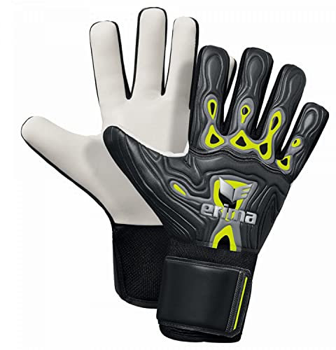 Erima Unisex Jugend FleX-Ray New Talent Torwarthandschuh, schwarz/neon gelb, 5