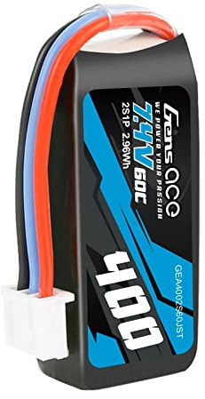 Gens Ace 2S 400mAh 7,4V 60C Softcase Lipo Akku mit JST-Stecker für OMPhobby M1 / ​​Align T-Rex T15