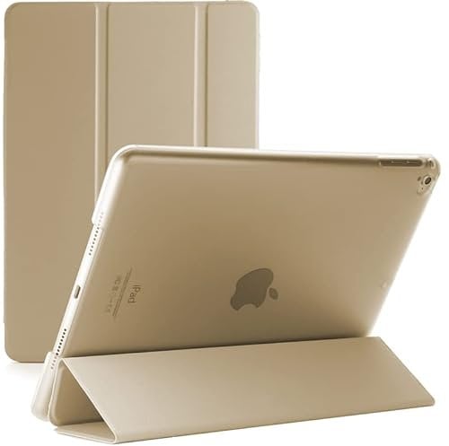 Magnetic Smart Case for iPad Air 1st Generation (2013) & iPad Air 2 (2014) Stand Cover with Auto Sleep Wake Function (Gold)
