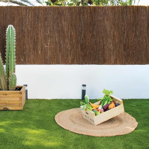 Catral | Brezo con Coco 1.5x3 M | Resistente Y Duradero | Cerramiento Natural | Ocultación | Protección UV