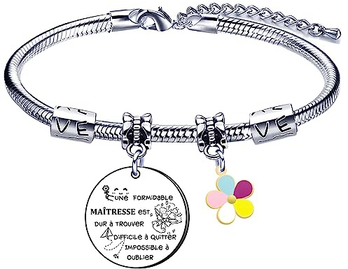 GUOYU Cadeau Atsem Bracelet Atsem d'école Cadeau Atsem d'école Fin d'année Merci Atsem Cadeau Cadeau Atsem Noel Cadeaux Atsem d'école