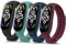 Mugust 4Pack Correas para Xiaomi Mi Band 7 Mujer Hombre,Silicona Coloridos Recambio Suave Pulseras de Repuesto para Xiaomi Mi Smart Band 7(Negro/Azul marino/Verde/Vino Rojo)