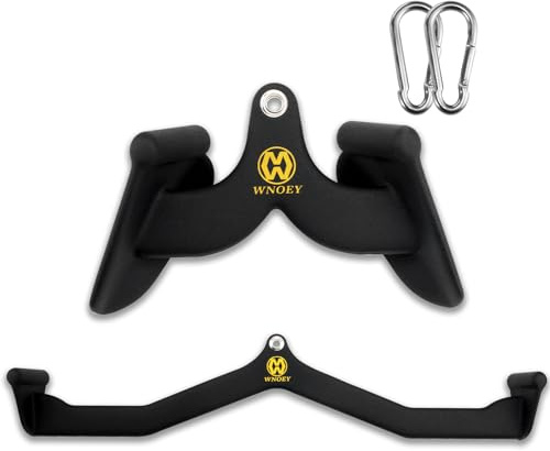 WNOEY LAT Pull Down Bar, LAT Pulldown Attachments T-bar V-bar,Pull Down Bar with Ergonomic Handle, Tricep Bar Back Strength Training Handle, Grips Cable Back Attachments for Home Gym