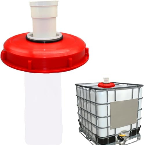 GEDEGOOK 180° IBC Deckel Filter, IBC Deckelfilter Regenwasserfilter Wasserfilter Nylon Auswaschbar Mit Deckel, 245mm Tankdeckel Wasserfilter, IBC Tank Filter Zubehör Lid für Regenwassertank