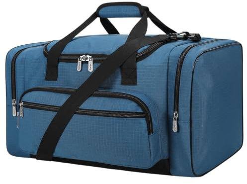 Sporttasche Reisetasche Fitness Tasche mit Schultergurt Wochenendtasche für Damen und Herren (Blau, 40L)
